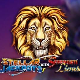Official Jackpots logo: Stellar Jackpots with Serengeti Lions by Lightning Box Game at Winnita casino